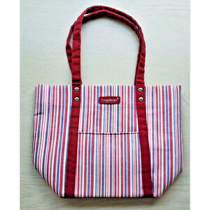 PURSE/SMALL TOTE-LONGABERGER-Red Blue White-Cotton/Canvas